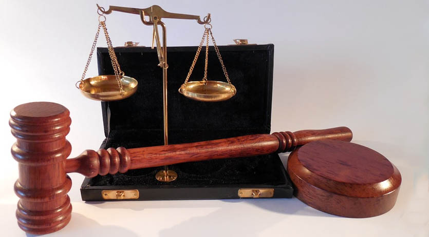 Measuring scales and gavel