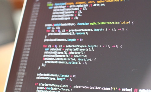 software code on a screen