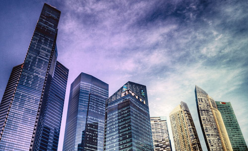 UK bank city scape