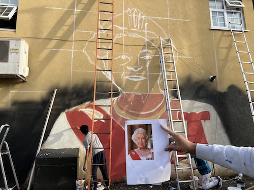 Mural of Queen Elizabeth II