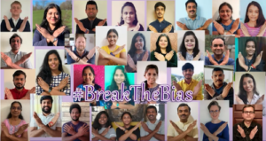 collage of people with Break the Bias text